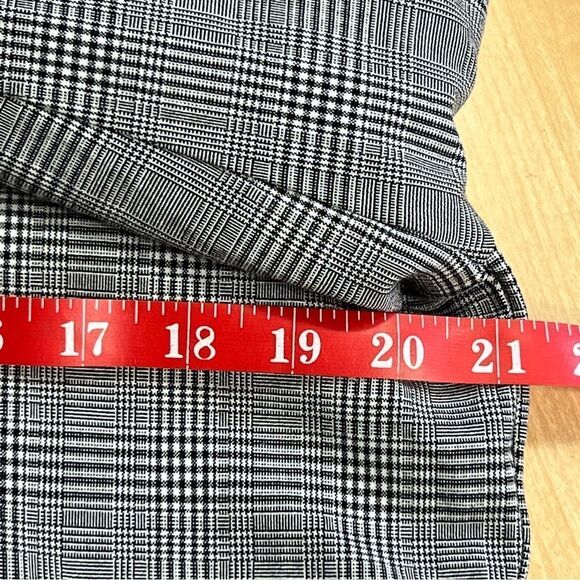 Mens Fox Zip Up Plaid Black White Bomber Long Sleeve sz 1 unisex shacket - Picture 6 of 10